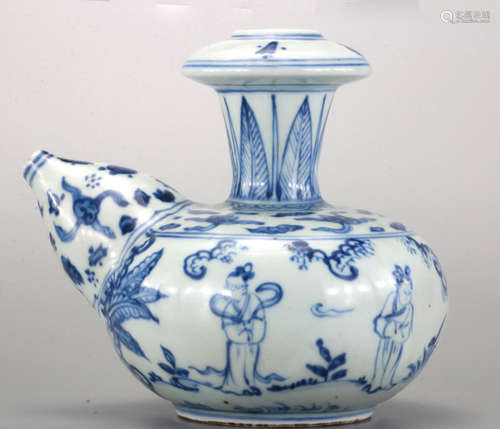 A Blue and White Kendi