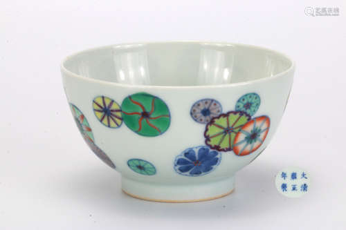 A Doucai Glazed Flower Balls Bowl