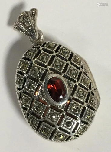 Sterling Silver Locket Pendant,Marked 925. 10.6 G.…