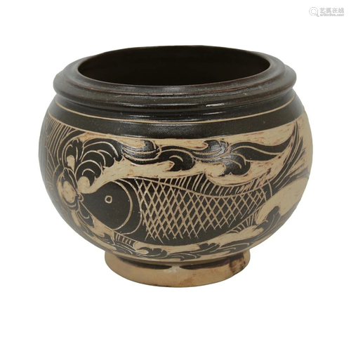 Chinese Song Dynasty Cizhou Ware Fish Bowl