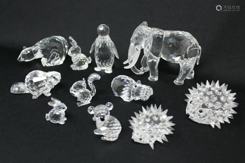 (11) Swarovski Crystal Animal Figurines