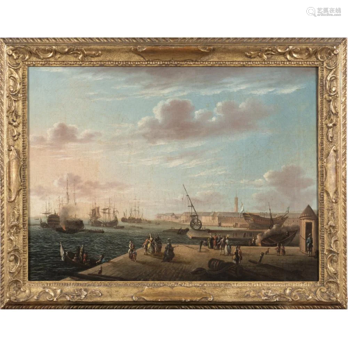 French painter 18th century 40x61 cm.