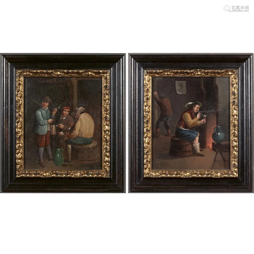 Flemish painter 19th century 21x18 cm.