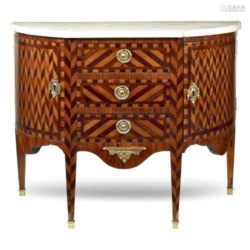 Demilune dresser Italy, 18th-19th century 81x102x47…