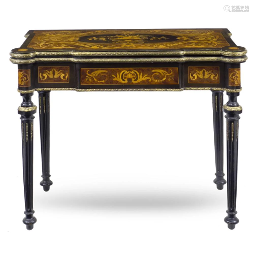 Ebonized wood games table France, Napoleon III 73…
