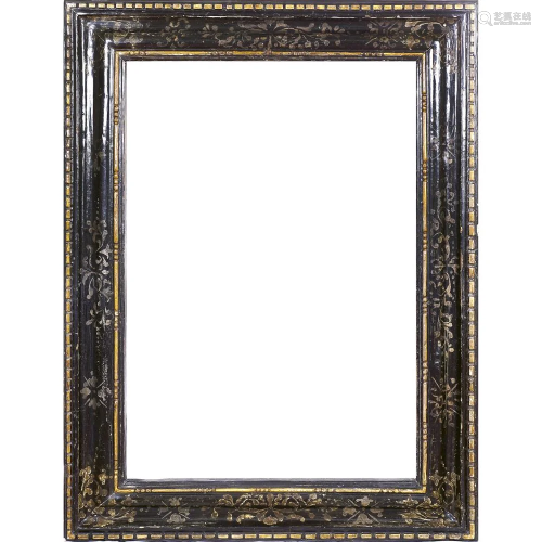 A lacquered and gilt wood frame Italy, 19th century