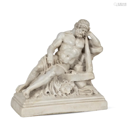Marble sculpture Italy, 19th century 40x42x21 cm.