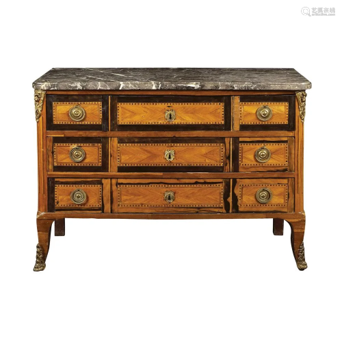 Rosewood and different woods commode
