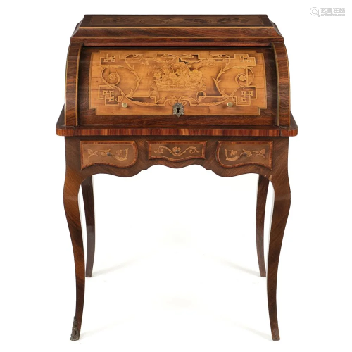 Rosewood bureau desk France, early 20th century