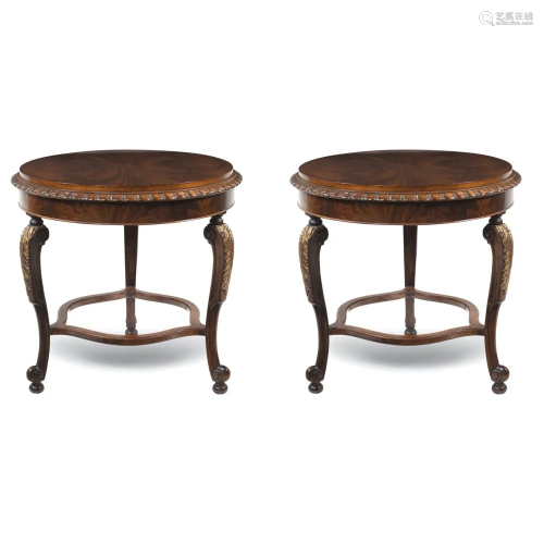 Pair of mahogany coffee tables France, 20th ce…