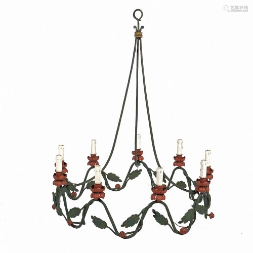 Metal chandelier Italy, 20th century d. 93 cm.