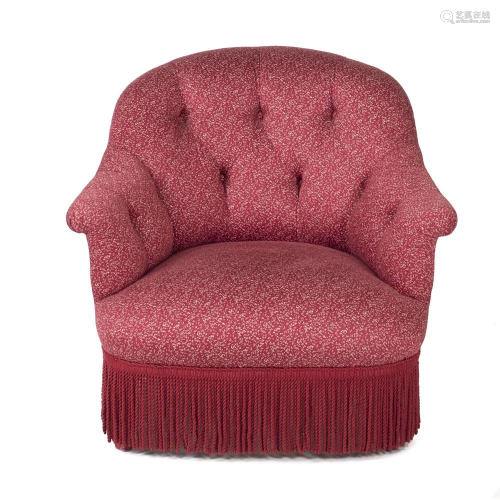 Upholstered and covered in fabric armchair 2…