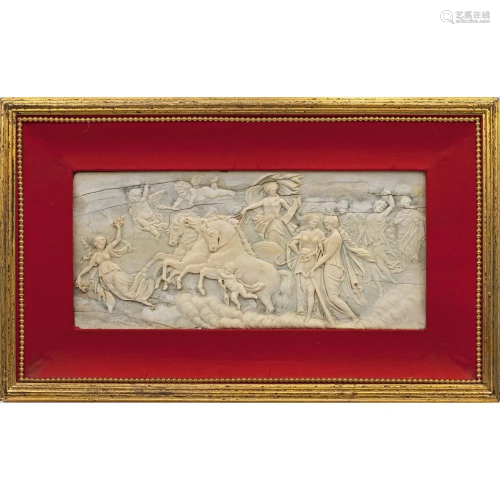 Rectangular plaque in bone France, 19th century 12…