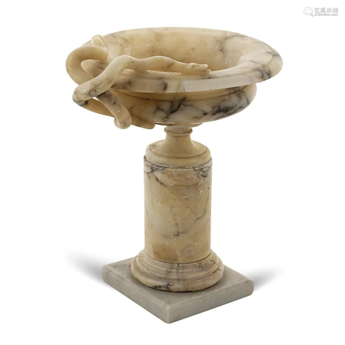 Alabaster stand 19th century h. 30 cm.