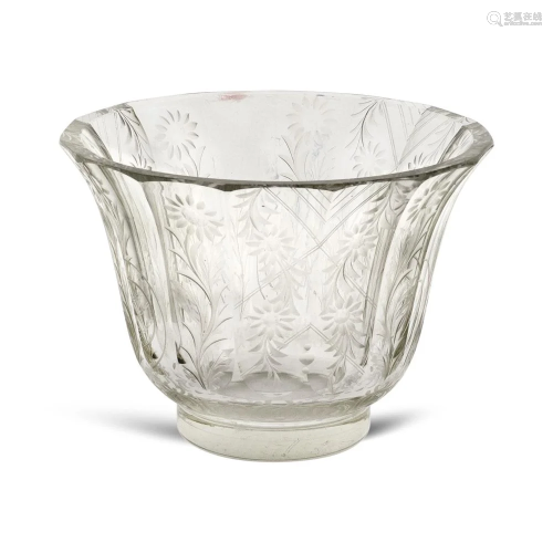 Cut crystal vase Bohemia, 19th-20th century h…