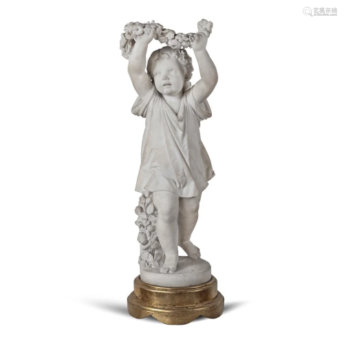 White marble sculpture Italy, 19th century h. 76 cm.
