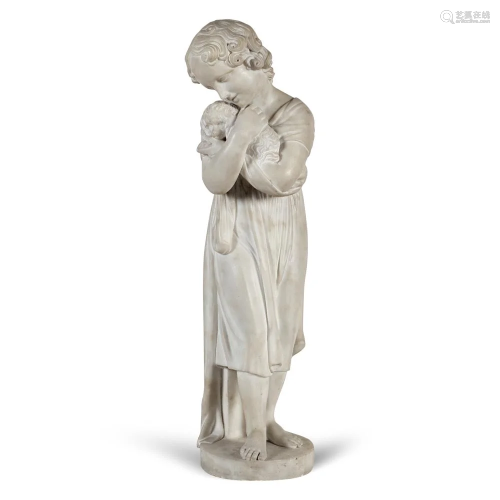 White marble sculpture early 20th century h. 75 cm.