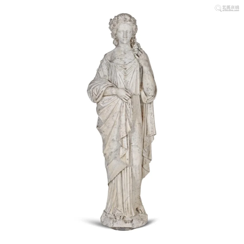 White marble sculpture Italy, 19th century h. 145 cm.