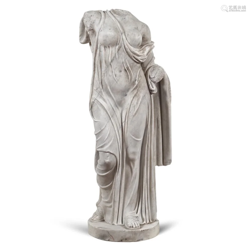 White marble female sculpture Italy, 19th-20th cent…