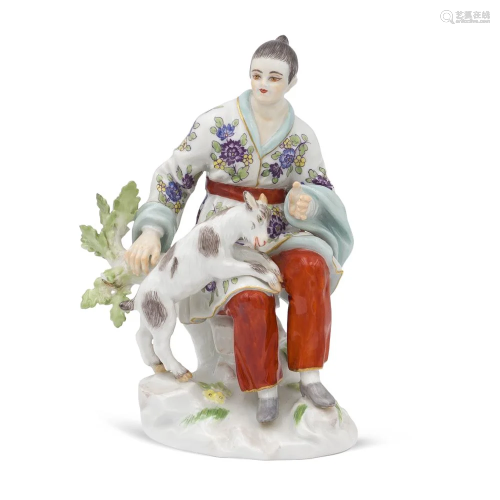 Meissen, polychrome porcelain group Germany, 20th