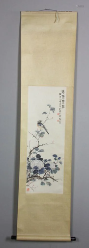 Chinese Scroll of Watercolor Painting