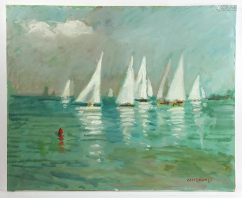 Castellanet, Day Sailors, Oil on Canvas