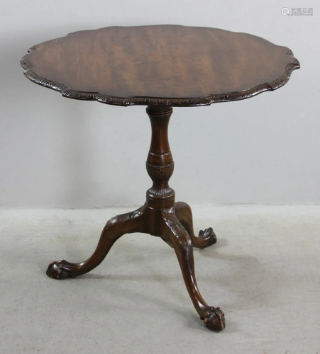 Antique English Chippendale Tilt Top Table