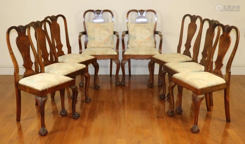 Eight Early 20thC Queen Anne Style Chairs