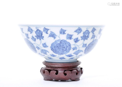 Very Fine Chinese Blue and White Palace Bowl