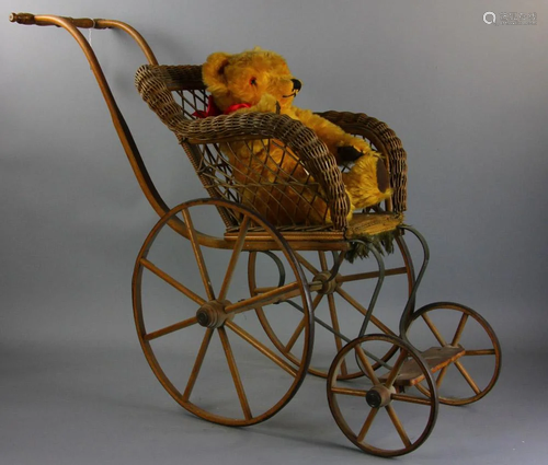 Victorian Wicker Doll Stroller