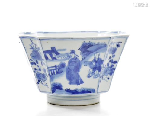 Chinese Blue and White Square Bowl