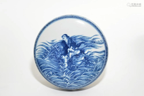 Fine Chinese Blue and White Porcelain Box