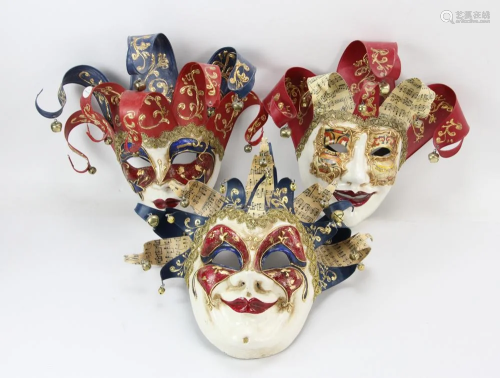 Group of Large Venetian Masks