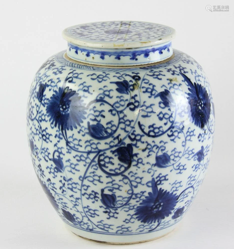 Chinese Blue and White Porcelain Jar