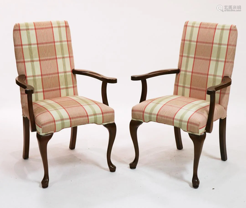 Pair of Custom Queen Anne Style Chairs