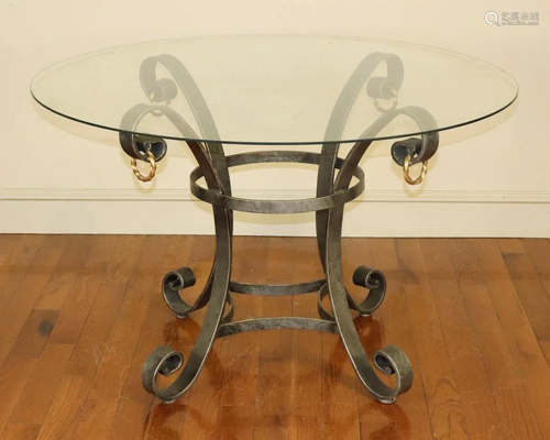 Iron Table With Glass Top