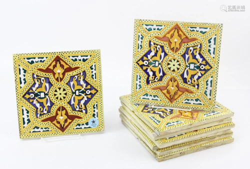 Spanish Glazed Pottery Tiles