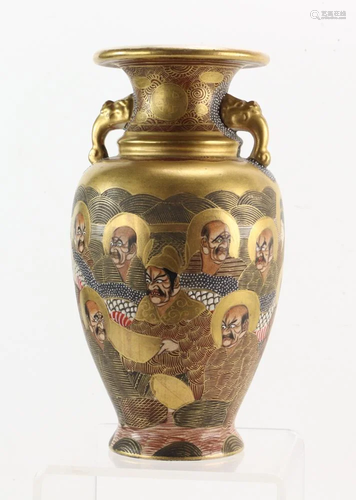 Japanese Satsuma Vase, Many Faces