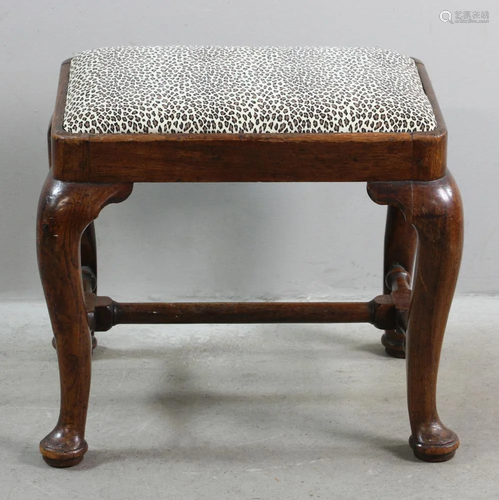 18thC Queen Anne Walnut Foot Stool