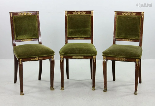 Three 19thC French Empire Chairs