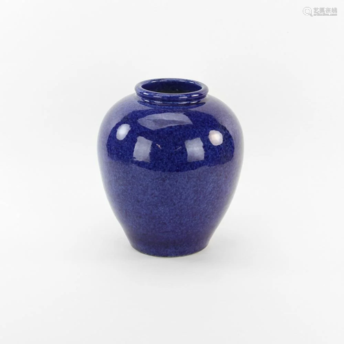 Chinese Blue Glazed Porcelain Jar