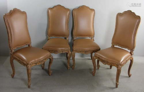 Set of Four Custom French Chairs