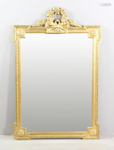 French Style Giltwood and Gesso Mirror