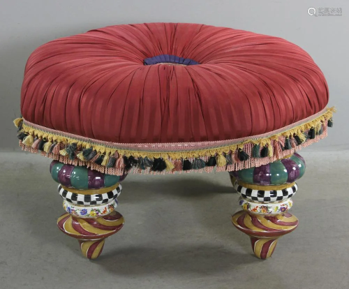 MacKenzie-Childs Original Upholstered Ottoman