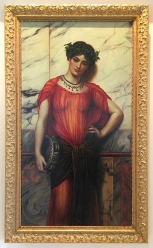 19thC Style, Tambourine Girl, Oil on Canvas
