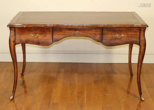 Country French Dark Fruitwood Writing Desk