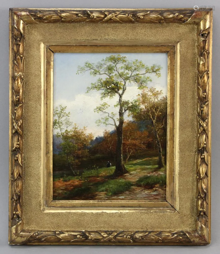 Signed A Bierstadt, Hillside Landscape