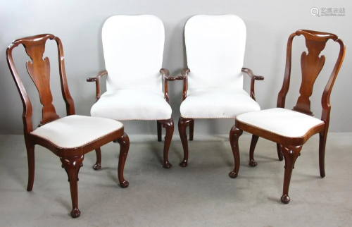 (8) Baker Queen Anne Style Mahogany Chairs