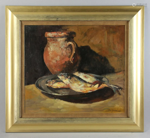 Signed D Nalbandyan, Still Life with Herring