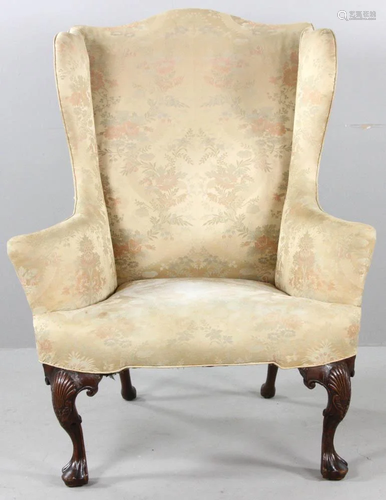 18thC Irish Wing Back Chair